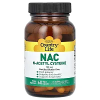 Country Life, NAC, N-Acetyl Cysteine, 750 mg, 60 Vegan Capsules