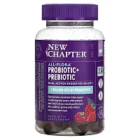 New Chapter, All-Flora Probiotic + Prebiotic, Raspberry, 2 Billion, 60 Gummies (1 Billion CFU per Gummy)