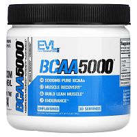 EVLution Nutrition, BCAA5000, без вкусовых добавок, 150 г (5,3 унции)