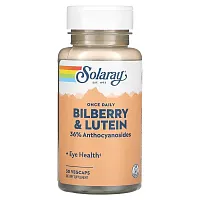 Solaray, Once Daily Bilberry &amp; Lutein, 30 VegCaps