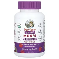 MaryRuth&#x27;s, Organic Men&#x27;s Multivitamin Gummies, Cherry &amp; Raspberry, 60 Gummies