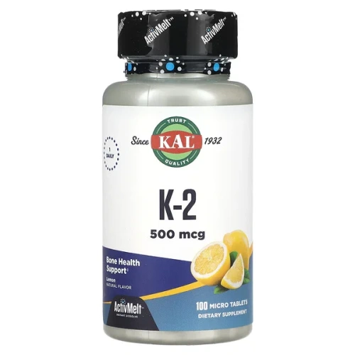 KAL, K-2, Lemon, 500 mcg, 100 Micro Tablets