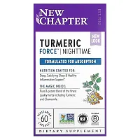 New Chapter, Turmeric Force, Nighttime, 60 Vegetarian Capsules