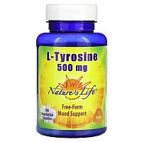 Nature&#x27;s Life, L-Tyrosine, 500 mg, 100 Vegetarian Capsules