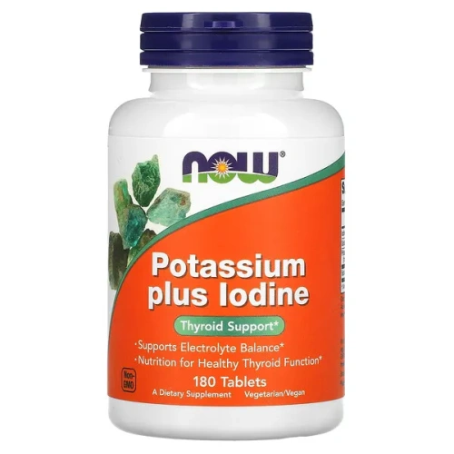 NOW Foods, Potassium Plus Iodine, 180 Tablets