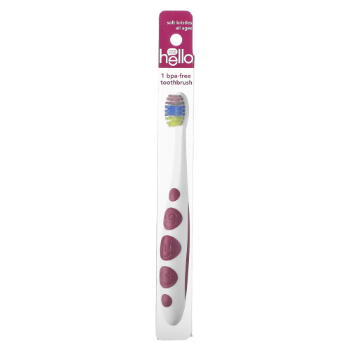 Hello, BPA Free Toothbrush, Soft Bristles, All Ages, 1 Toothbrush