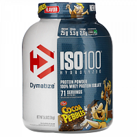 Dymatize, ISO100, гидролизованный 100% изолят сывороточного протеина, шоколадный вкус, 2,3 кг (5 фунтов)