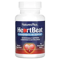 Nature's Plus, HeartBeat, поддержка сердечно-сосудистой системы, 90 таблеток в форме сердца