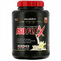 ALLMAX, Isoflex, чистый изолят сывороточного белка (фильтрация заряженными ионными частицами), со вкусом ванили, 2,27 кг (5 фунтов)