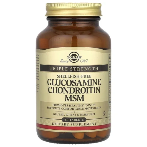 Solgar, Glucosamine Chondroitin MSM, Triple Strength, 60 Tablets