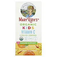 MaryRuth&#x27;s, Organic Kids Vitamin C Liquid Drops, 4-13 Years, Orange Vanilla, 2 fl oz (60 ml)