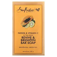 SheaMoisture, Revive &amp; Brighten Bar Soap, Papaya &amp; Vitamin C, 8 oz (227 g)