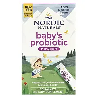 Nordic Naturals, Nordic Flora Baby&#x27;s Probiotic Powder, Ages 6 Months - 3 Years, 4 Billion CFU, 30 Packets