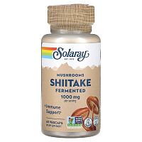 Solaray, Fermented Shiitake Mushrooms, 1,000 mg, 60 VegCaps (500 mg per Capsule)