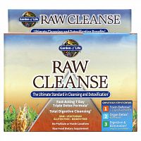 Garden of Life, RAW Cleanse, высший стандарт очищения и детоксикации, программа из 3 частей, трехкомпонентный комплект