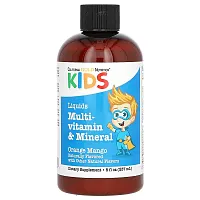 California Gold Nutrition, Liquid Multi-Vitamin &amp; Mineral For Children, No Alcohol, Natural Orange Mango, 8 fl oz (237 ml)