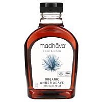 Madhava Natural Sweeteners, органическая янтарная необработанная голубая агава, 667 г (23,5 унции)