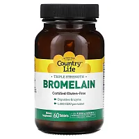 Country Life, Bromelain, Triple Strength, 60 Tablets