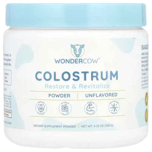 Wondercow, Colostrum Powder, Unflavored, 4.23 oz (120 g)