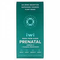 iWi, Prenatal Omega-3 + Complete Multivitamin, 60 Softgels