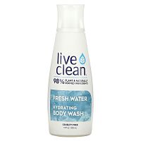 Live Clean, необработанное масло ши, увлажняющий гель для душа, 355 мл (12 жидк. унций)