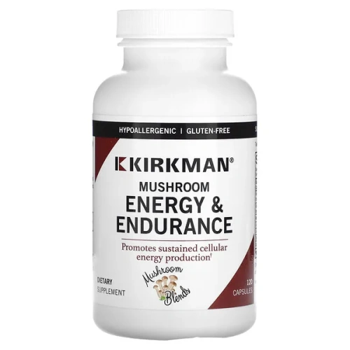 Kirkman Labs, Mushroom, Energy &amp; Endurance, 120 Capsules