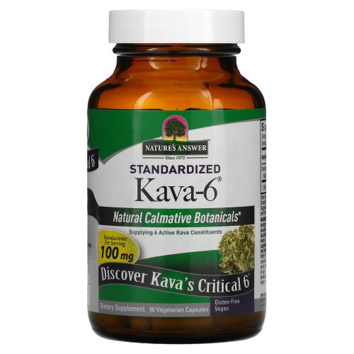 Nature's Answer, Standardized Kava-6 , 90 Vegetarian Capsules фото 3