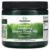 Swanson, Fermented Alkalizing Greens Drink Mix With Probiotics, 7.4 oz (210 g)