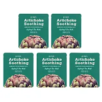 Petitfee, Artichoke Soothing, Hydrogel Beauty Face Mask, 5 Sheets, 1.12 oz (32 g) Each