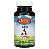 Carlson, Vitamin A, 3,000 mcg RAE (10,000 IU), 250 Soft Gels