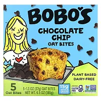 Bobo&#x27;s Oat Bars, Chocolate Chip Oat Bites, 5 Bites, 1.3 oz (37 g) Each