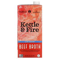 Kettle & Fire, Говяжий бульон, с низким содержанием натрия, 907 г (32 унции)