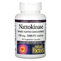 Natural Factors, Nattokinase, 100 mg, 60 Vegetarian Capsules