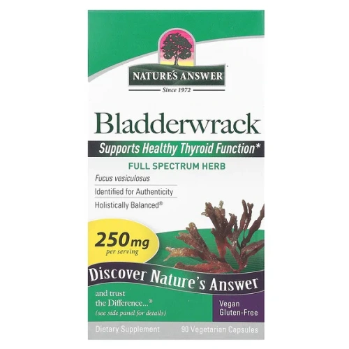 Nature&#x27;s Answer, Bladderwrack, 250 mg, 90 Vegetarian Capsules