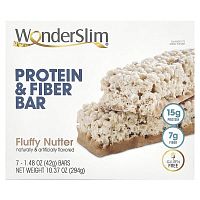 WonderSlim, Protein &amp; Fiber Bar, Fluffy Nutter, 7 Bars, 1.48 oz (42 g) Each