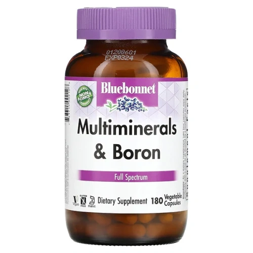 Bluebonnet Nutrition, Multiminerals &amp; Boron, 180 Vegetable Capsules