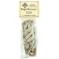 Sage Spirit, Native American Incense, белый шалфей, меленький размер (4–12 см), 1 веточка для окуривания