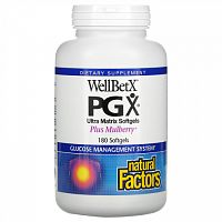 Natural Factors, WellBetX, PGX, с шелковицей, 180 капсул (Товар снят с продажи)