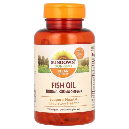 Sundown Naturals, Fish Oil, 1,000 mg, 72 Softgels