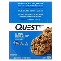 Quest Nutrition, Protein Bar, Oatmeal Chocolate Chip, 12 Bars, 2.12 oz (60 g) Each