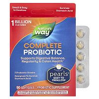 Nature&#x27;s Way, Pearls Complete Probiotic, 1 Billion CFU, 90 Softgels