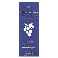 NutraChamps, Elderberry+, Enhanced with Vitamin C &amp; Zinc, Natural Berry, 4 fl oz (120 ml)