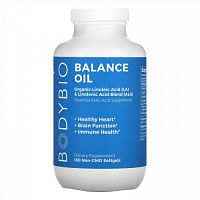 BodyBio, Balance Oil, 180 мягких таблеток без ГМО