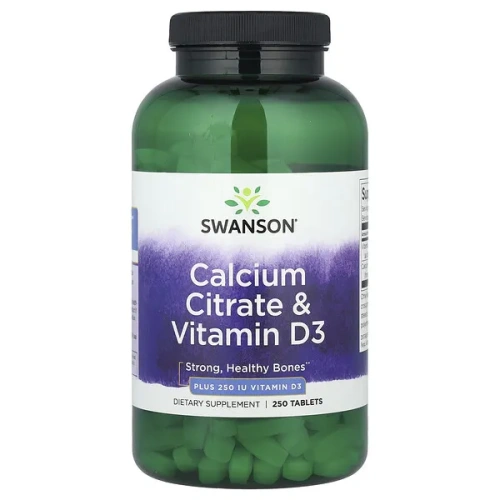 Swanson, Calcium Citrate &amp; Vitamin D3, 250 Tablets