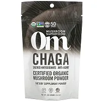 Om Mushrooms, Certified Organic Mushroom Powder, Chaga, 3.5 oz (100 g)