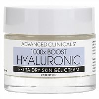 Advanced Clinicals, 1000X Boost Hyaluronic, Extra Dry Skin Gel Cream, Fragrance Free, 2 fl. oz. (59 ml)