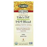 Flora, Udo&#x27;s Choice, Organic Udo&#x27;s Oil 3-6-9 Blend, High Lignan, 8.5 fl oz (250 ml)