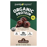 Purely Inspired, Organic Plant-Based Protein Powder, Rich Decadent Chocolate, 14 Single Serve Packets, 1.23 oz (35 g) Each