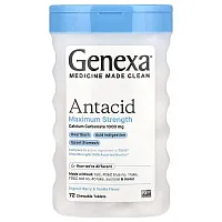 Genexa, Antacid, Maximum Strength, Organic Berry &amp; Vanilla , 72 Chewable Tablets