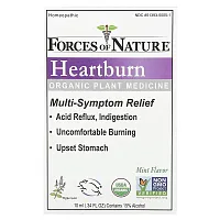 Forces of Nature, Heartburn, Organic Plant Medicine, Mint, 0.34 fl oz (10 ml)